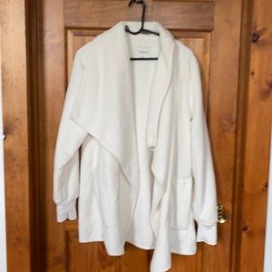 White Sherpa Lined Cardigan